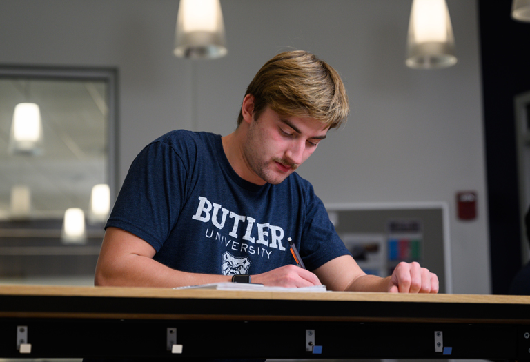 Image of Butler student studying