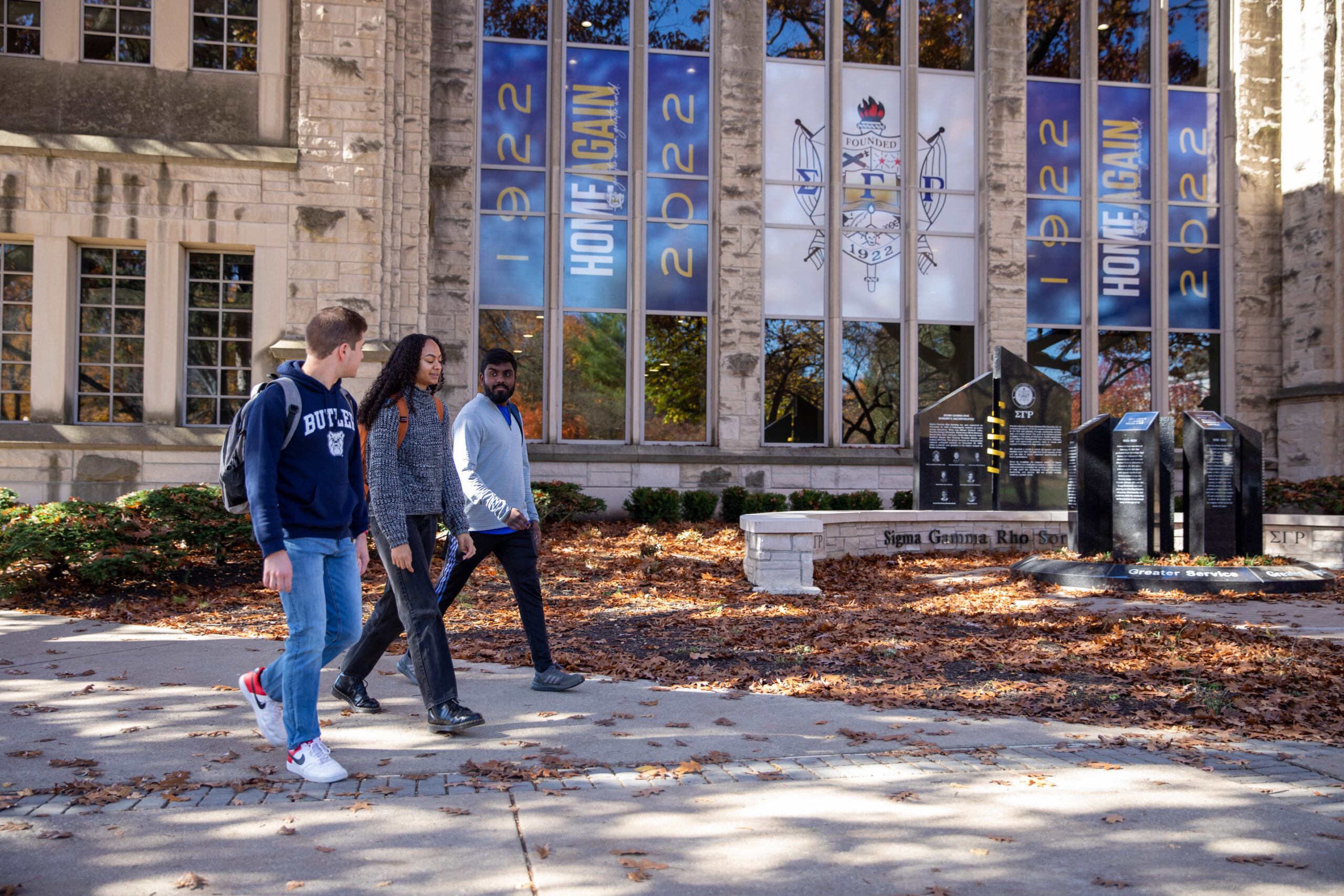 Photo of students walking together at Butler University