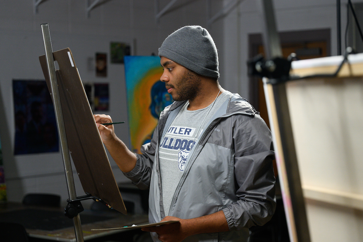 Image of Butler student painting